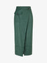 Jupe longue en simili effet portefeuille - Vert - 1