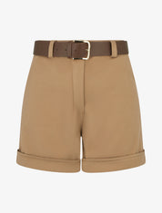 Short uni épais à revers - Camel - 1