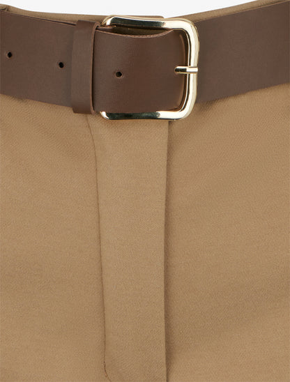 Short uni épais à revers - Camel - 3