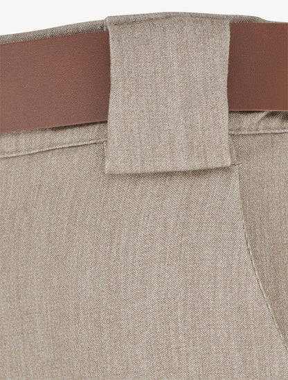 Pantalon droit fluide uni - Taupe - 3