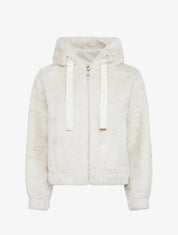 Blouson ample en fourrure synthétique - Blanc - 1