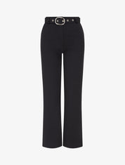 Pantalon droit ceinturé - Noir - 1