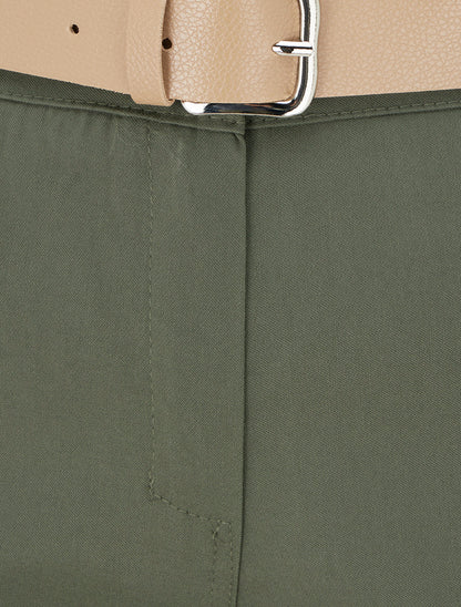 Pantalon droit uni - Kaki - 3