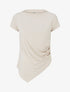 Top asymétrique à manches courtes - Beige - 1