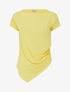 Top asymétrique à manches courtes - Jaune - 1
