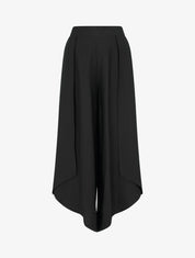 Pantalon ample à bords asymétriques - Noir - 1