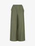 Pantalon ample uni à boutons décoratifs - Kaki - 1