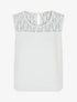 Top boule sans manches à dentelle - Blanc - 1