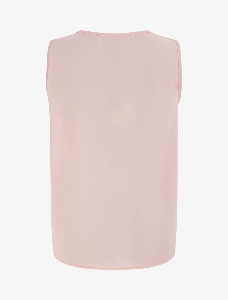 Top en voile effet drapé - Rose - 2