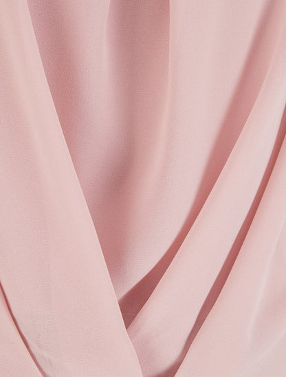 Top en voile effet drapé - Rose - 3