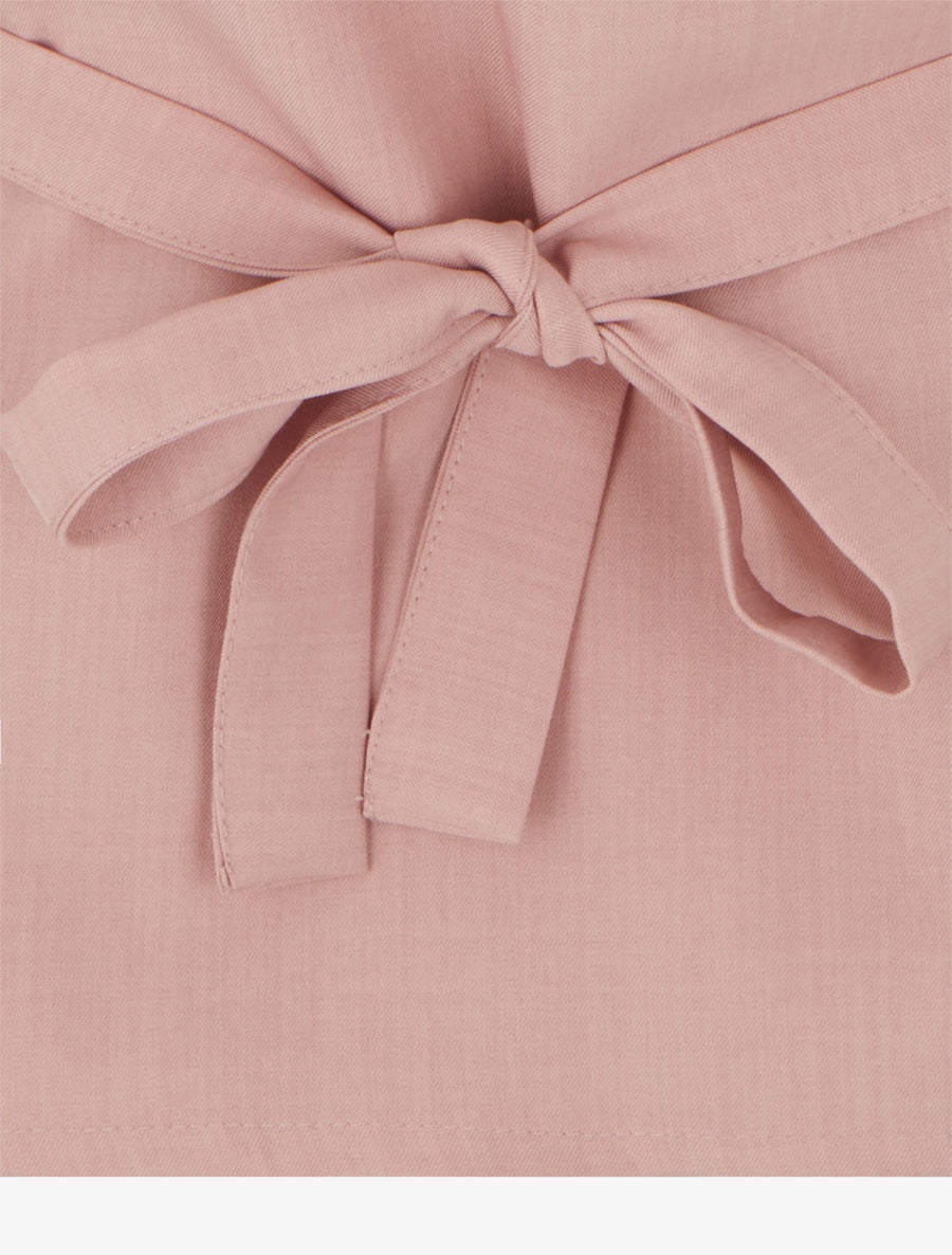 Top uni sans manches à empiècement bijou - Vieux rose - 3