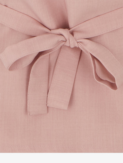 Top uni sans manches à empiècement bijou - Vieux rose - 3