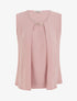 Top droit uni à col rond bijou - Rose - 1