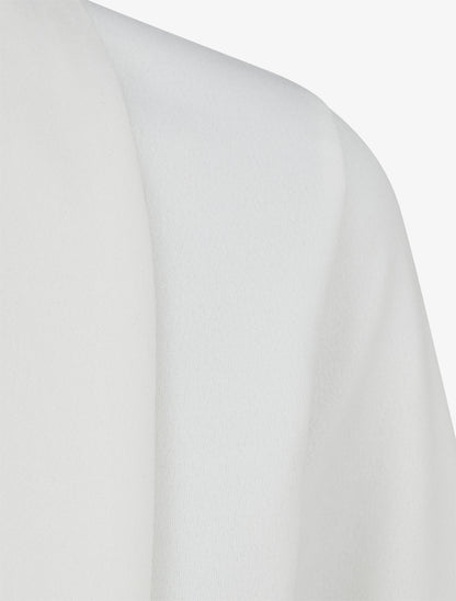 Veste en suédine droite à col châle - Blanc - 3