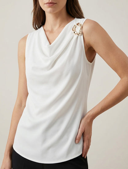 Oberteil mit Juweleneinsatz - Weiß