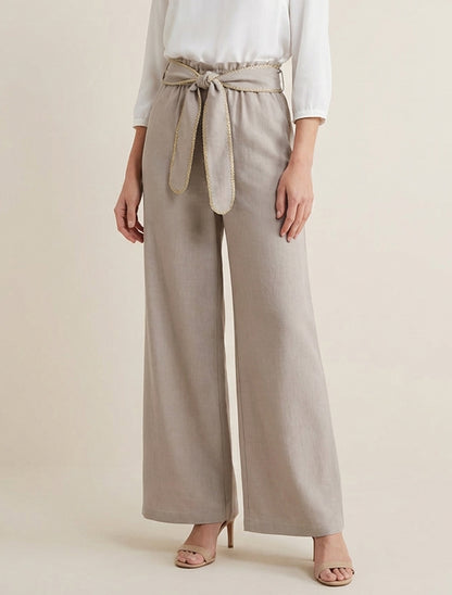 Gürtelhose mit irisierendem Detail - Maulwurf