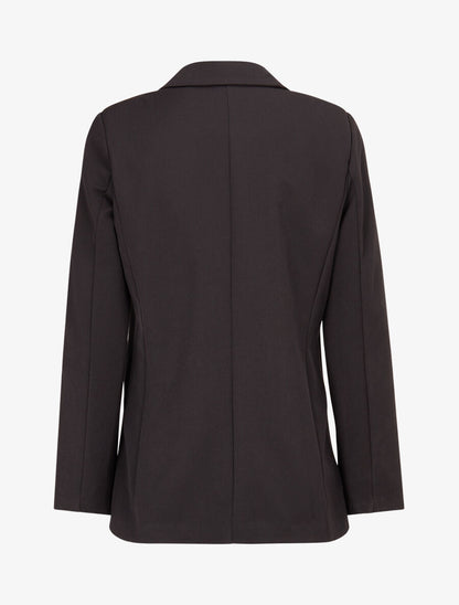 Veste basique cintrée à 1 bouton - Noir - 2