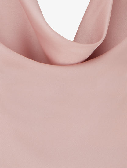 Top satiné sans manches col bénitier - Vieux rose - 3