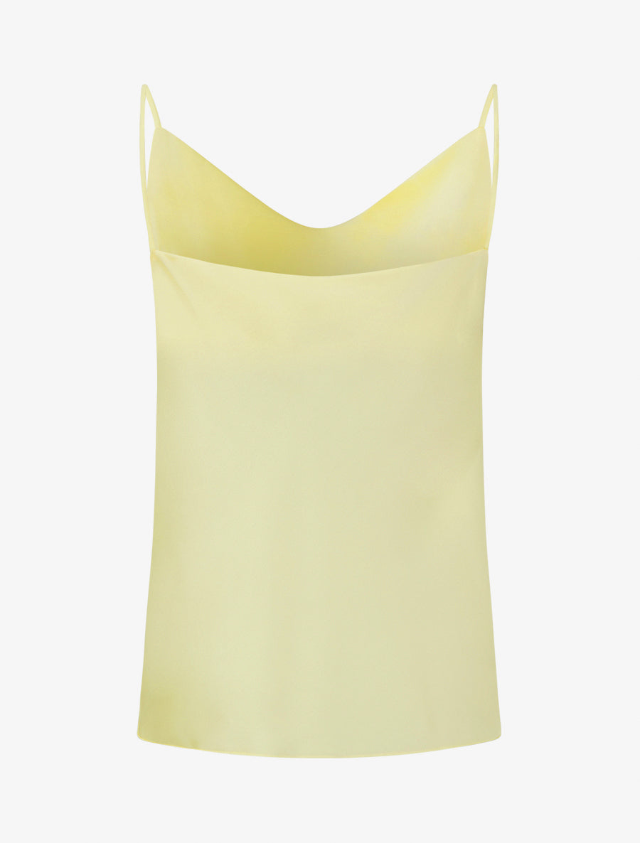 Caraco satiné à col bénitier - Jaune pâle - 2