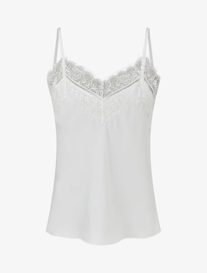 Caraco à col V en dentelle - Blanc - 1