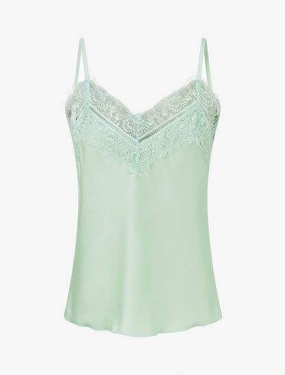 Caraco à col V en dentelle - Vert d&