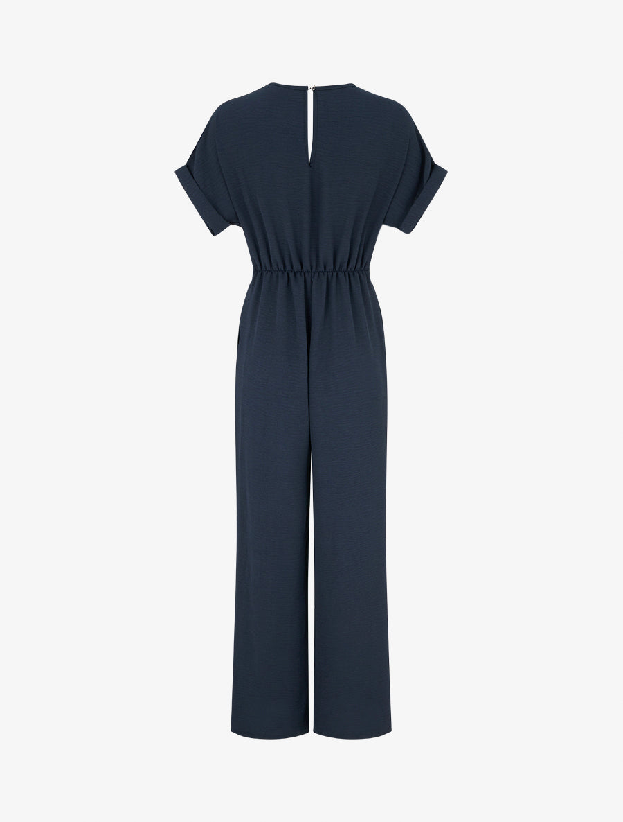 Combinaison unie à manches courtes - Bleu nuit - 2