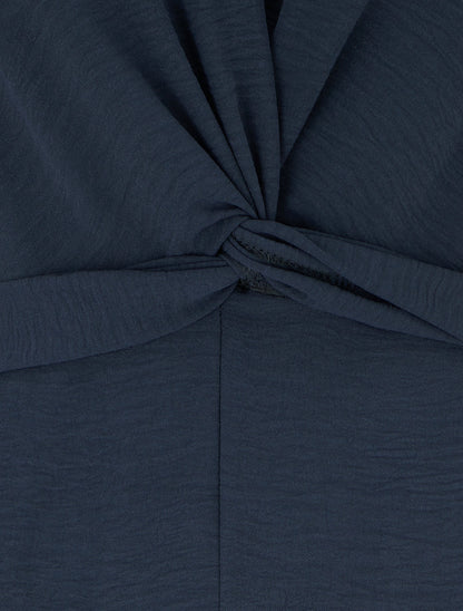 Combinaison unie à manches courtes - Bleu nuit - 3