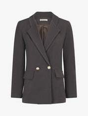 Veste basique cintrée à 2 boutons - Anthracite - 4