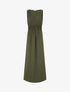 Robe longue évasée à bretelles perlées - Kaki - 1
