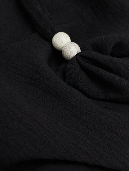 Top sans manches à empiècement bijoux - Noir - 3