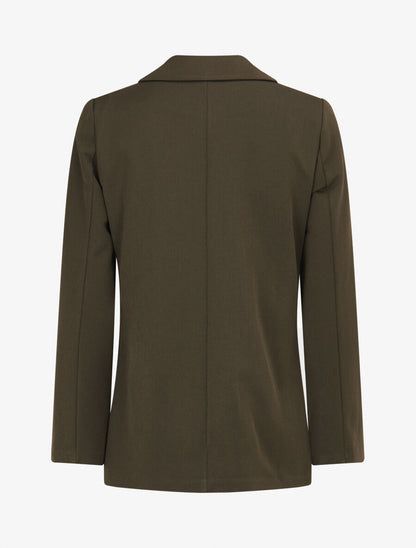 Veste basique cintrée à 2 boutons - Kaki foncé - 2