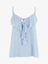 Caraco uni en voile - Bleu ciel - 1