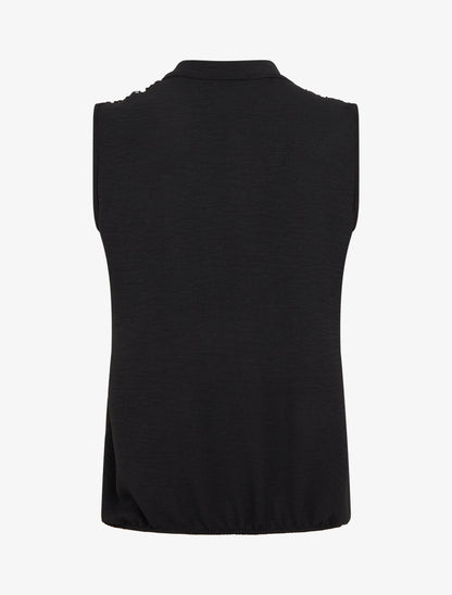 Top sans manches à détail brodé - Noir - 2