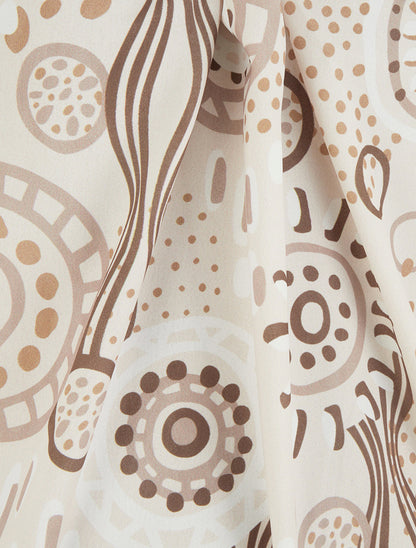 Top boule sans manches imprimé graphique - Brun - 3