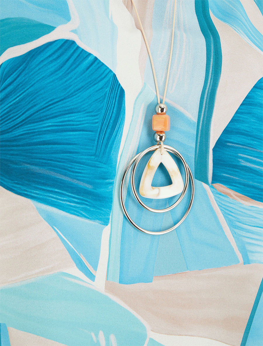 Top droit sans manches à imprimé abstrait - Turquoise - 3