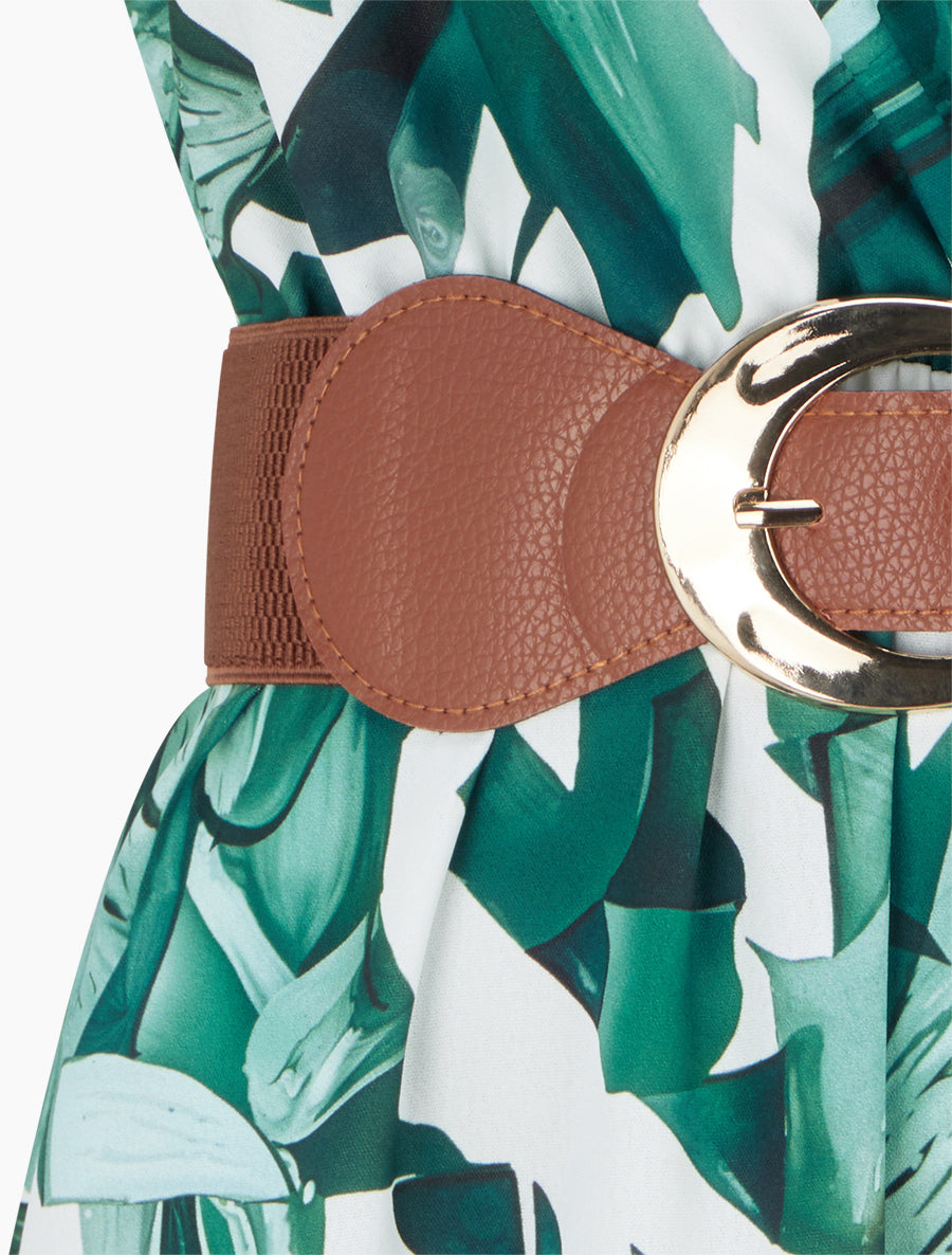 Robe sans manches imprimé fantaisie - Vert - 3