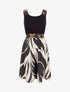 Robe imprimé graphique à taille élastiquée fantaisie - Noir - 1