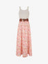 Robe longue imprimé graphique - Rose saumon - 1