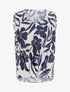 Top en voile imprimé floral - Marine - 1
