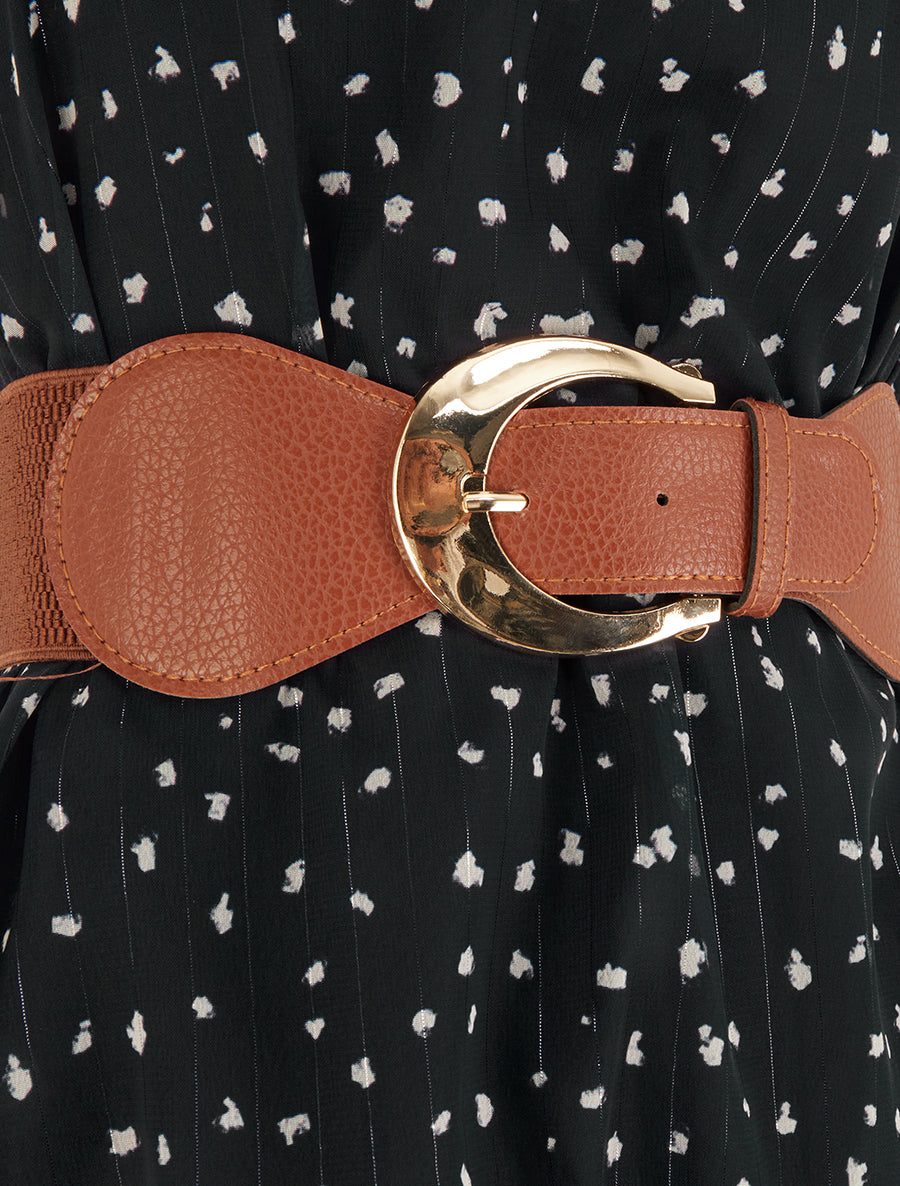 Robe à bretelles chaînes imprimé moucheté - Noir - 3