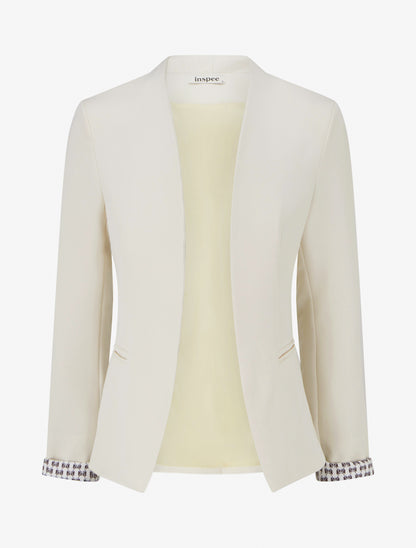 Veste droite à épaulettes - Beige clair - 1