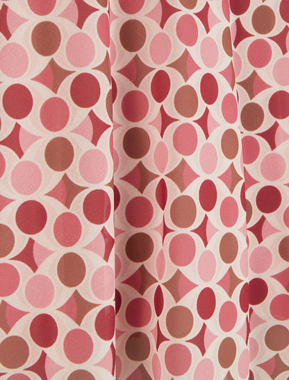 Caraco imprimé pois stylisés - Rose - 3