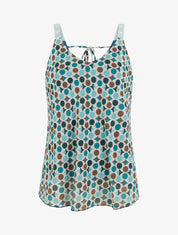 Caraco imprimé pois stylisés - Turquoise - 1