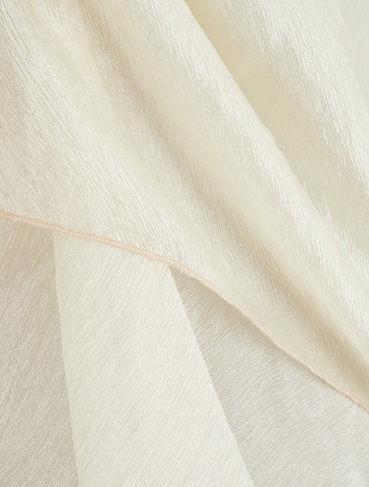 Caraco en tissu texturé - Écru - 3