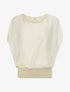 Top boule en tissu texturé - Beige - 1