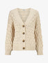 Gilet uni boutonné - Beige - 5