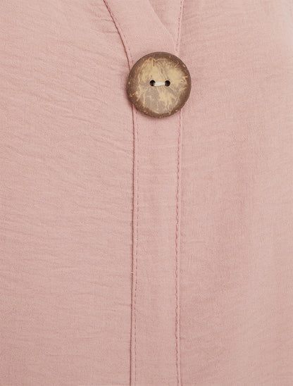 Top droit sans manches à bouton - Rose - 3