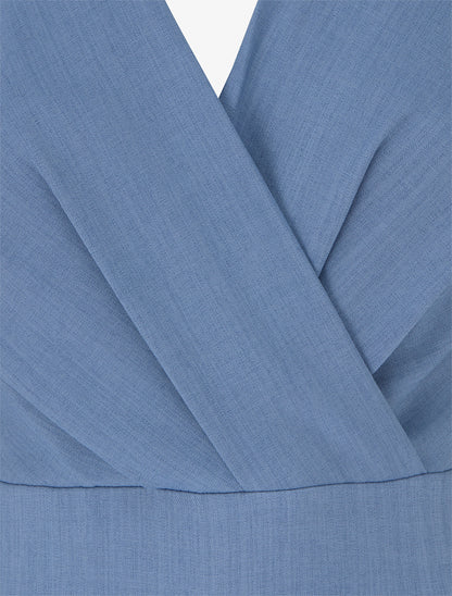 Combinaison ample à dos ouvert - Bleu - 3