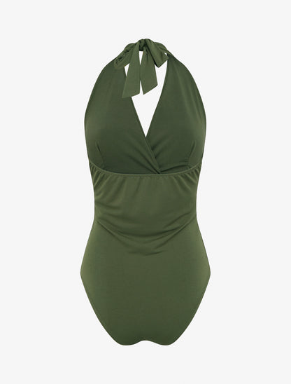 Body uni à dos nu - Kaki - 2