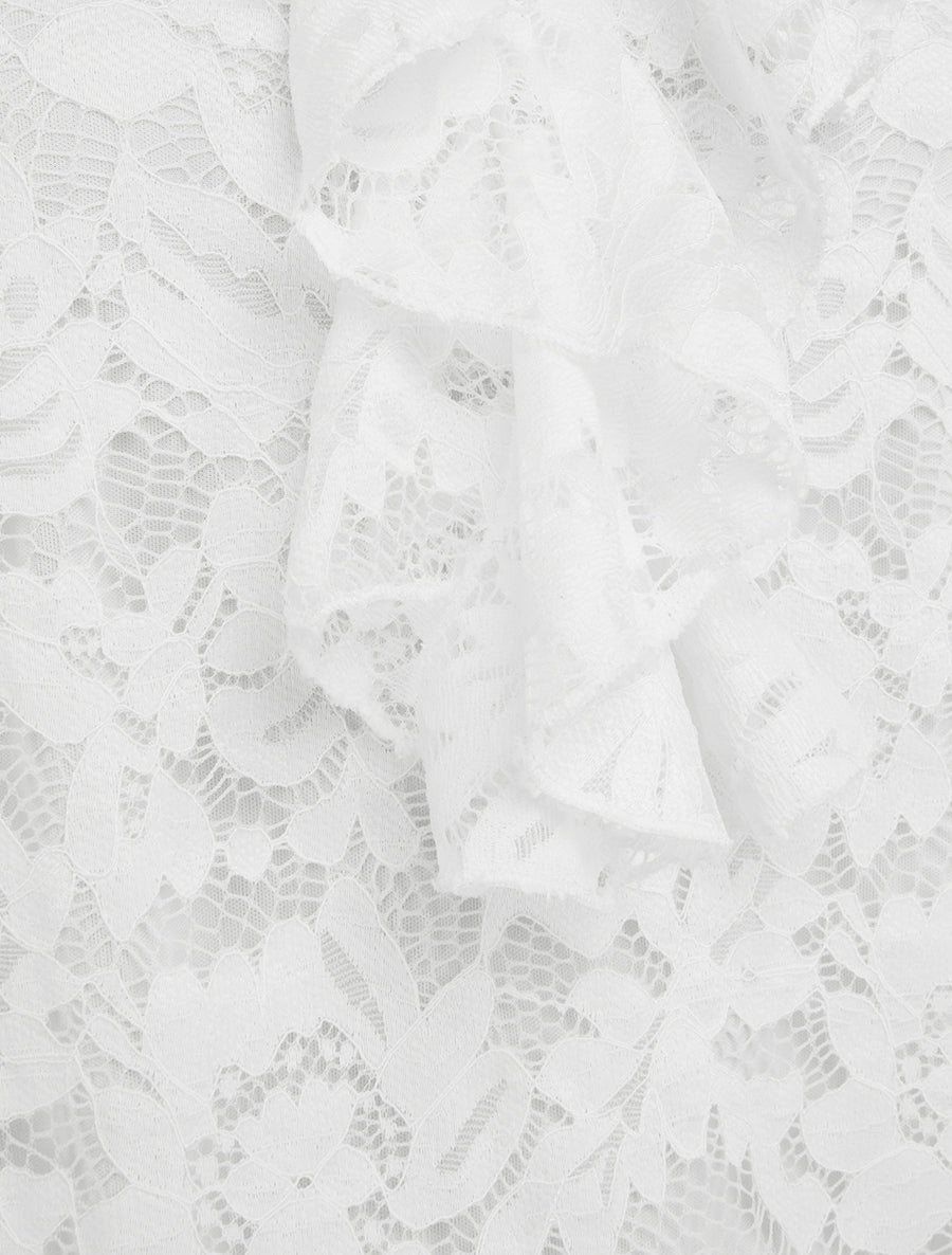 Top sans manches en dentelle - Blanc - 3